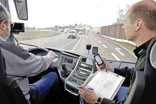 Sicherheitstraining von Omniplus für Omnibusfahrer.