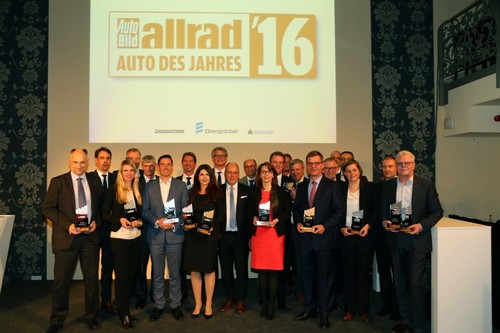Siegerehrung für die „Allradautos des Jahres 2016“ in Frankfurt.