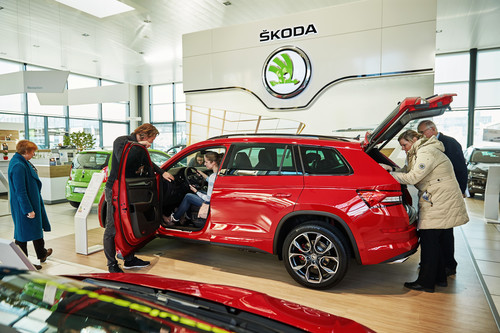 „Skoda Buffet“: Viele Besucher interessierten sich für den Skoda Kodiaq RS.