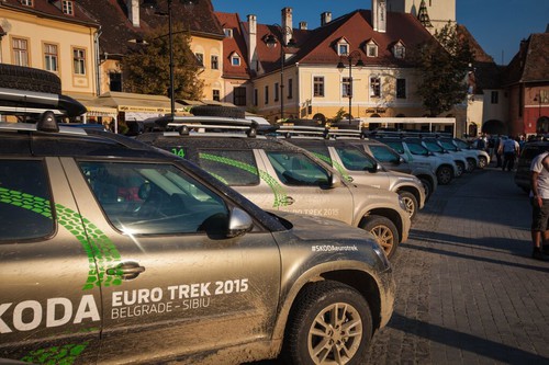 Skoda Euro Trek 2015: Abschlussparade in Sibiu.