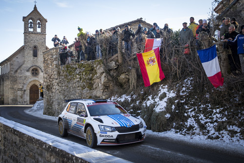 Skoda Fabia R5, WRC-2-Klassensieger der Rallye Monte Carlo 2017.