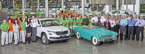 Skoda hat im Werk Kvasiny das zweimillionste Autoi gebaut.