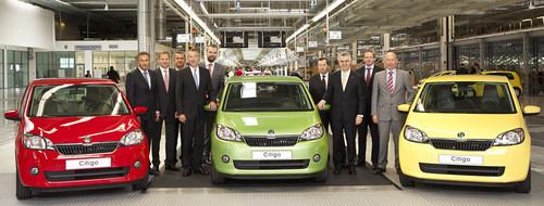 Škoda startet in Bratislava die Produktion des Kleinwagens Citigo.