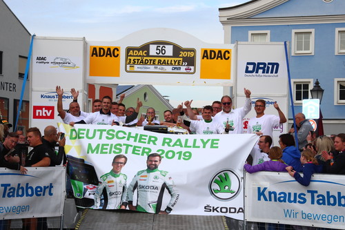 Skoda wurde mit Fabian Kreim und Beifahrer Tobias Braun Deutscher Rallyemeister 2019.