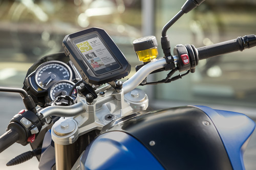 Smartphone Cradle für BMW-Motorräder.