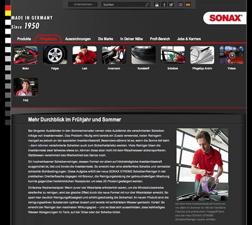Sonax-Homepage.