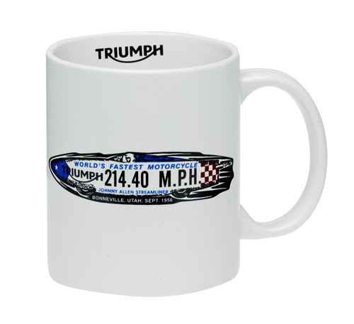 „Speed Record“-Tasse von Triumph.