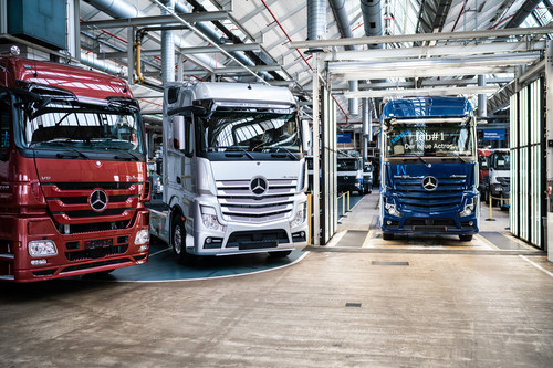 Start der Produktion des Mercedes-Benz Actros im Werk Wörth.