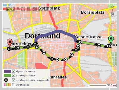 Strategisches Routing: Ein Beispiel für Dortmund.