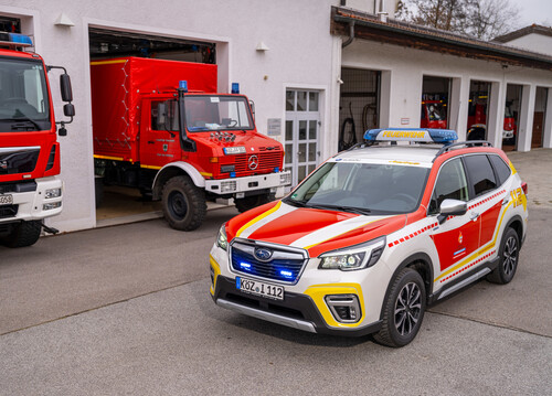 Subaru Forester e-Boxer als Kommandowagen der Feuerwehr Bad Kötzting.