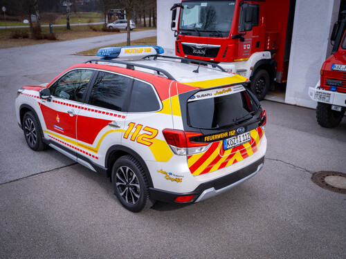 Subaru Forester e-Boxer als Kommandowagen der Feuerwehr Bad Kötzting.