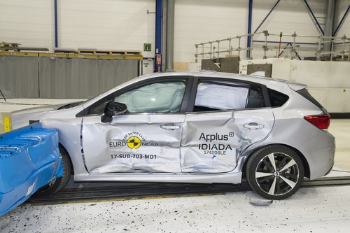 Subaru Impreza im Euro-NCAP-Crashtest.