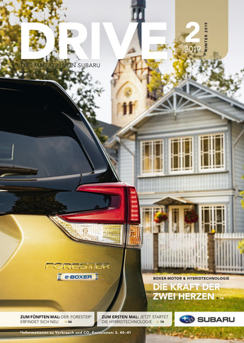 Subaru-Magazin „Drive“ (2/2019).