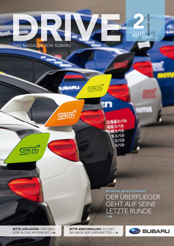 Subaru-Magazin „Drive“, Ausgabe 2/2018.