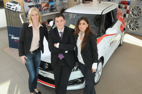 Suzuki-Presseteam (von links): Isabelle Vincent, Jörg Machalitzky und Gülden Bakar.