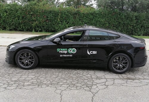 Tesla Model S im Green-NCAP-Test. 