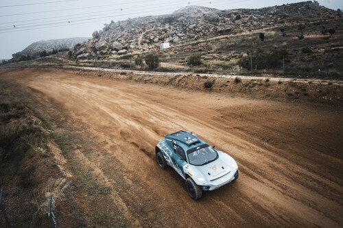 Testlauf der Extreme E im Motorland Aragon (Spanien). 