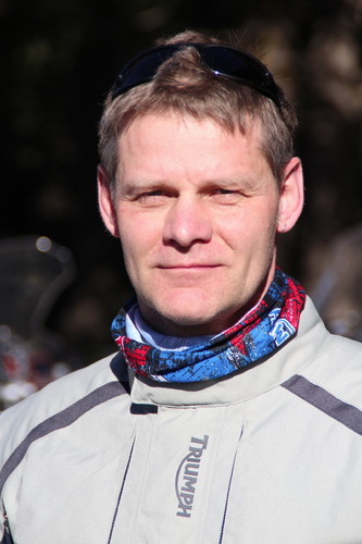 Torsten Bätz (43) nimmt für Deutschland und Österreich an der Tiger-Explorer-Tour von Triumph teil.