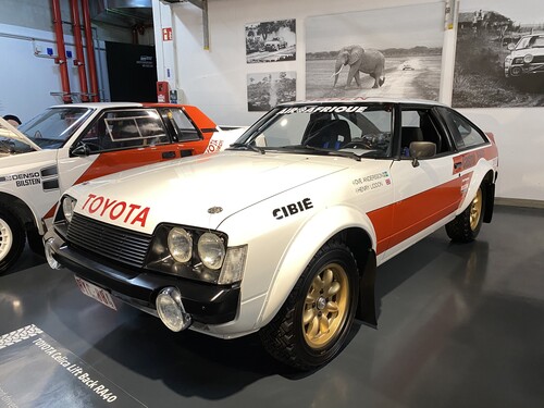 Toyota Celica Liftback RA40 im Toyota-Motorsportmuseum in Köln.