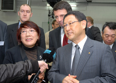 Toyota-Präsident Akio Toyoda hat gestern die europäische Konzernzentrale in Brüssel besucht. 