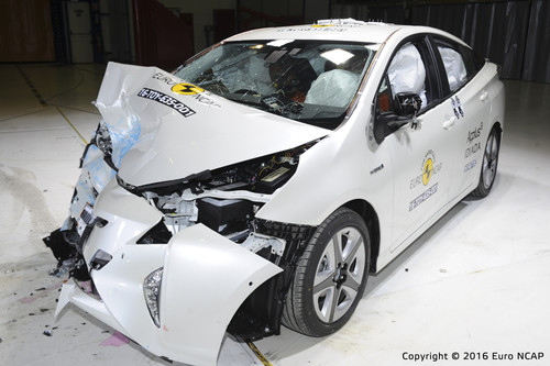 Toyota Prius im Euro-NCAP-Crashtest.