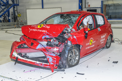 Toyota Yaris im Euro-NCAP-Crashtest.