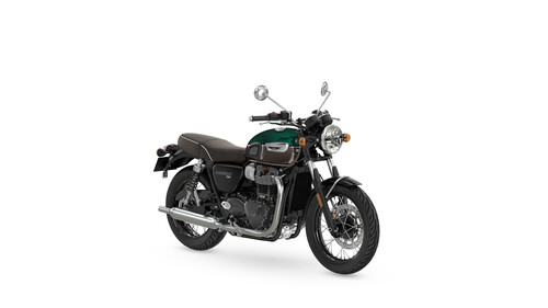 Triumph Bonneville T100 in Competition Green &amp; Ironstone.