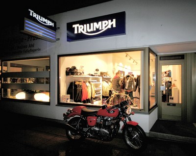 Triumph-Brandstore in Hamburg.