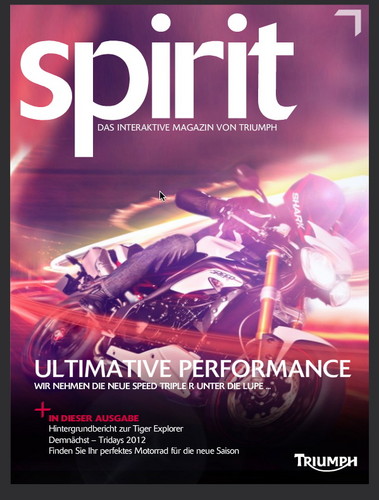Triumph legt die zweite Ausgabe des elektronischen Magazins „Spirit“ vor.