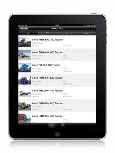 Truck Finder App von Volvo Trucks.