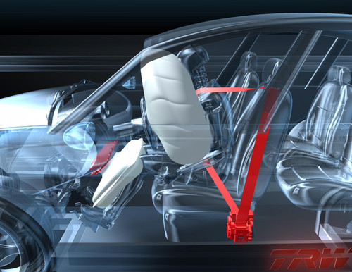 TRW entwickelt adaptive Airbags, die individuell an den Insassen und die Unfallsituation angepasst werden können.