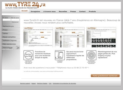 Tyre24 ist mit seiner Busienss-to-Business-Onlineplattform für den Reifenhandel jetzt auch in Frankreich vertreten. 