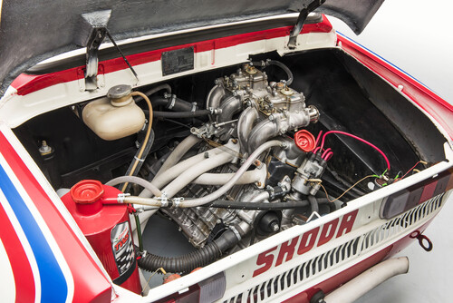 Über 100 PS starker Rennmotor des Skoda 130 RS aus den 1970er-Jahren.