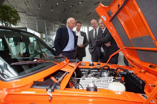 Übergabe des neu aufgebauten 2000 Touring in der BMW-Welt in München.