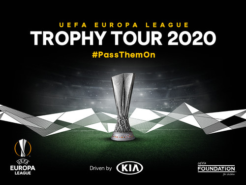 „UEFA Europa League Trophy Tour Driven by Kia“.