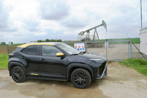 Unterwegs mit dem Toyota Yaris Cross zu den Ölfeldern im Allgäu.