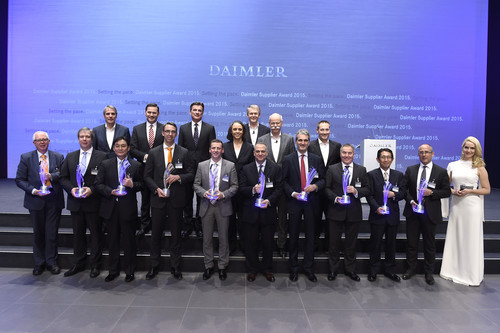 Verleihung des Daimler Supplier Awards 2015.