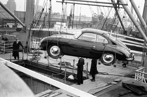 Verschiffung eines Porsche 356 Coupé nach Amerika (1953).