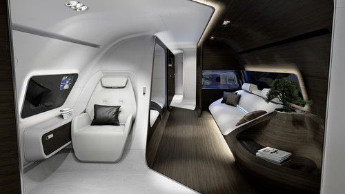 VIP-Flugzeugkabine von Mercedes-Benz Style.