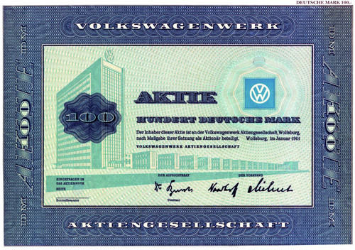 Volkswagen Aktie feiert 50-jähriges Jubiläum.