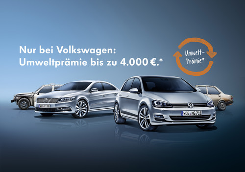 Volkswagen bringt Umweltprämie zurück.
