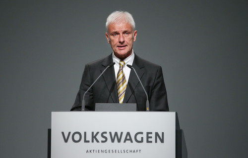 Volkswagen-Jahreshauptversammlung 2016: Konzernchef Matthias Müller.