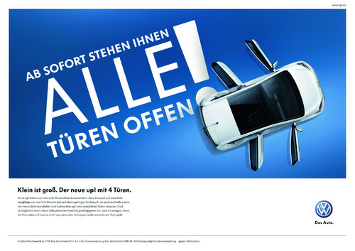 Volkswagen-Kampagne für den viertürigen Up.