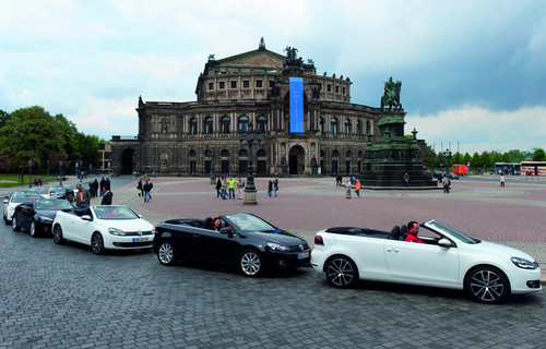 Volkswagen kommt mit 300 Cabrios nach Dresden.