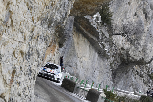 Volkswagen Polo R WRC bei der Rallye Monte Carlo.