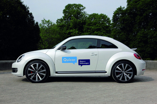 Volkswagen startet in Hannover das Carsharing-Projekt „Quicar – Share a Volkswagen“.