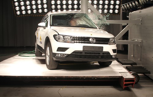 Volkswagen Tiguan im Euro-NCAP-Crashtest.