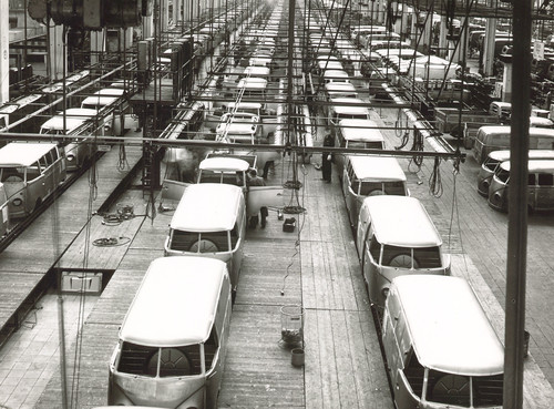 Volkswagen Typ 2 (erste Generation), Produktion ab 1957 in Hannover.