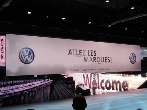 Volkswagen veranstaltet am Vorabend des ersten Pressetages des Pariser Automobilsalon einen Konzern-Premierenabend.
