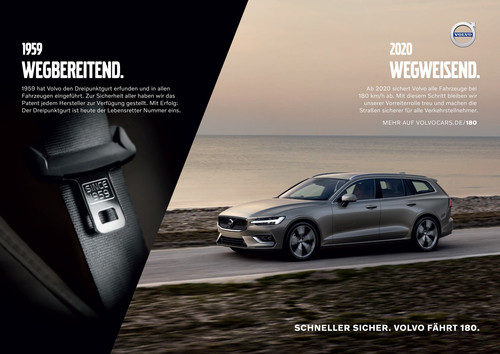 Volvo-Anzeigenmotiv in der Pressemappe.